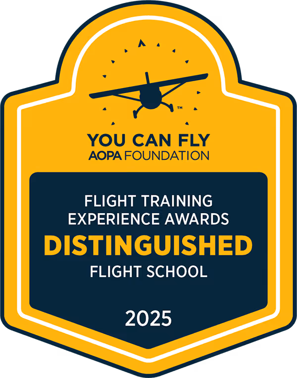 AOPA award to Code 1 Flight Training for Distinguished Flight School 2025
